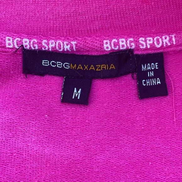 đ§„BCBGâSportâPink Zip-UpâSweatshirtâSzâSmallâwithâFloralâEmbellishments - Picture 8 of 8